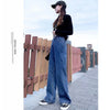 Feynzo Women Pant Woman Jeans High Waist Denim Pants Wide Leg Denim Clothing Blue Jeans Vintage Quality  Straight Pants