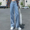 Feynzo Women Pant Woman Jeans High Waist Denim Pants Wide Leg Denim Clothing Blue Jeans Vintage Quality  Straight Pants