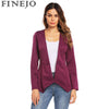 Slim Fit Irregular Casual Office Blazer Women V-Neck One Button Solid Spring Autumn Fashion Blazer Coat Casaco Feminino