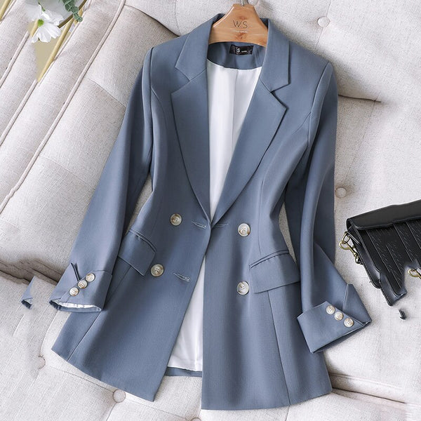 First-Line Brand Suit Jacket Women 2023 Spring/Fall Office Blazer Female Loose Double-Breasted Heavy Industry Blazer