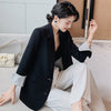 Fitaylor Spring Autumn Women Blazers Office Ladies Single Breasted Blazer Jacket Splicing Stripe Oversized Blazer Coat