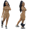Fitnes Women Workout Yoga 2 Piece Set Casual Solid Short Sleeve Hollow Out Bodysuit Top Shorts Pants Suit Outfit Sport Tracksuit