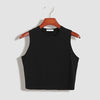 Fitness Skinny Crop Top New Women Tight Bustier Crop Top Skinny T-Shirt Belly Casual Dance Tops Vest Tank Tops