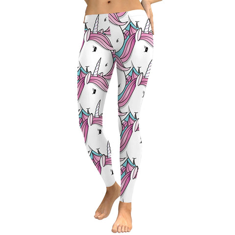Fitness Work Out Women Leggings Slim Pencil Pants Leggins Women Unicorn Printed Cute Girl Legging Women Trousers Femme