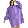 Fleece Hoodies Sweatshirts with Sleeve Women Oversized Blanket Hoodie Winter Plush Sherpa Giant TV Blanket Side Split Hoody Robe