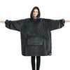 Fleece Hoodies Sweatshirts with Sleeve Women Oversized Blanket Hoodie Winter Plush Sherpa Giant TV Blanket Side Split Hoody Robe