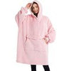 Fleece Hoodies Sweatshirts with Sleeve Women Oversized Blanket Hoodie Winter Plush Sherpa Giant TV Blanket Side Split Hoody Robe
