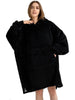 Fleece Hoodies Sweatshirts with Sleeve Women Oversized Blanket Hoodie Winter Plush Sherpa Giant TV Blanket Side Split Hoody Robe