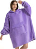 Fleece Hoodies Sweatshirts with Sleeve Women Oversized Blanket Hoodie Winter Plush Sherpa Giant TV Blanket Side Split Hoody Robe