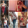 Floral Chiffon Summer Women's Tunic Blouse Sleeveless Ruffles Collar White Shirt Female OL Blusas Feminino Blouse Plus Size