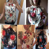 Floral Chiffon Summer Women's Tunic Blouse Sleeveless Ruffles Collar White Shirt Female OL Blusas Feminino Blouse Plus Size