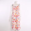 Floral Dress Women Summer Elegant 2023 Beach Style Camisole Dresses Midi Sweet Flower Print Casual Outfit Girls  Y2k