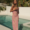 Floral Dress Women Summer Elegant 2023 Beach Style Camisole Dresses Midi Sweet Flower Print Casual Outfit Girls  Y2k