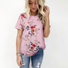 Floral Print Chiffon Blouse Summer Loose Short Sleeve O Neck Womens Tops And Blouses Ladies Casual Bohemian Flower Shirts Vestid