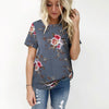 Floral Print Chiffon Blouse Summer Loose Short Sleeve O Neck Womens Tops And Blouses Ladies Casual Bohemian Flower Shirts Vestid
