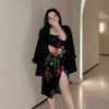 Floral Print Sexy Bodycon High Split Dress Women 2023 Sleeveless Dress Party Club Elegant Backless Vestidos Robe Femme X188