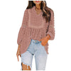 Floral Print Summer Women's Blouse Casual Chiffon Lace Long Sleeve Lantern Sleeve V Neck Sexy See Through Top Blusas