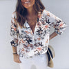 Floral Print Women Shirts Turn Down Collar Long Sleeve Office Shirt Blouse Women Casual Loose Buttons Blouses Femme WS9272C