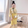 Floral Print Women Suits Skirts And Tops Business Suit For Skirt Tailleur Femme Jupe Et Veste Elegant Ropa Formal Mujer