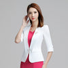 Summer Ladies Blazer New Arrival 3/4 Sleeve S-3XL Pink Color Feminino Formal Notched Women Blazer HR-566