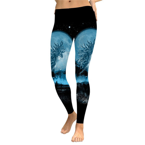 Forest Spirit Women leggings Cartoon Princess Mononoke Leggins Printed legging for Woman pants