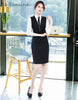 Formal 2 Piece Set with Pants and Tops for Women Business Work Wear Vest & Waistcoat Suits Office Ladies Uniforms Blazers Set