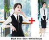 Formal 2 Piece Set with Pants and Tops for Women Business Work Wear Vest & Waistcoat Suits Office Ladies Uniforms Blazers Set