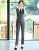 Formal 2 Piece Set with Pants and Tops for Women Business Work Wear Vest & Waistcoat Suits Office Ladies Uniforms Blazers Set