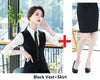 Formal 2 Piece Set with Pants and Tops for Women Business Work Wear Vest & Waistcoat Suits Office Ladies Uniforms Blazers Set