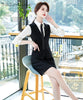 Formal 2 Piece Set with Pants and Tops for Women Business Work Wear Vest & Waistcoat Suits Office Ladies Uniforms Blazers Set