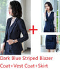 Formal 3 Pieces Professional Business Suits With Jackets And Skirt And Vest Coat & Waistcoat Office Ladies Blazer Sets OL Styles