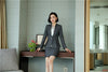 Formal Black Blazer Women Business Suits with Skirt and Jacket Sets Office Ladies Work Wear Uniforms OL Style
