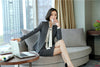 Formal Black Blazer Women Business Suits with Skirt and Jacket Sets Office Ladies Work Wear Uniforms OL Style
