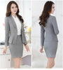 Formal Black Blazer Women Business Suits with Skirt and Top Sets Elegant Ladies Office Suits Work Wear Uniforms OL Style