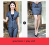 Formal Blazers Suits Two Pieces Set Blazer And Skirt For Ladies Office Work Wear Professional Summer Jacket Short Sleeve Sets