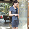 Formal Blazers Suits Two Pieces Set Blazer And Skirt For Ladies Office Work Wear Professional Summer Jacket Short Sleeve Sets