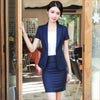 Formal Blazers Suits Two Pieces Set Blazer And Skirt For Ladies Office Work Wear Professional Summer Jacket Short Sleeve Sets
