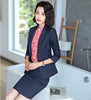 Formal Business Suits With 4 Piece Jackets And Skirt And Vest Coat & Waistcoat And Blouse Elegant Striped Blazers Suits