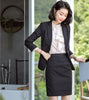 Formal Business Suits With 4 Piece Jackets And Skirt And Vest Coat & Waistcoat And Blouse Elegant Striped Blazers Suits