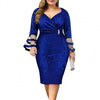 Formal Dress Plus Size Shiny V Neck Mesh Patchwork Elegant Women's Dresses Summer Sexy Casual Evening Bodycon Dress for Wedding
