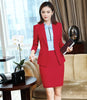Formal Female Skirt Suits for Women Business Suits with Skirt and Jacket Sets Ladies Red Blazer Work Wear Clothes