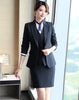 Formal Ladies Black Blazers Women Business Suits with 3 Piece Skirt, Jacket and Waistcoat Vest Sets Office Uniform Styles