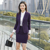 Formal Ladies Purple Blazer Women Business Suits with Skirt and Jacket Sets Work Wear Clothes Office Uniform Designs