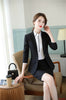 Formal Navy Blue Blazer Women Business Suits Skirt and Jacket Set Ladies Work Wear Clothes Office Uniform Styles