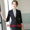 Formal Navy Blue Blazer Women Business Suits Skirt and Jacket Set Ladies Work Wear Clothes Office Uniform Styles