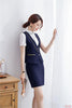 Formal Navy Blue Waistcoat Women Business Suits 2 Piece Skirt and Top Sets Ladies Work Wear Vests OL Style