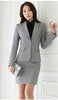 Formal Office Suit Uniform Costumes Elegant Long Sleeve Business Women Blazer and Mini Skirt Set Black Plus Size S-4XL