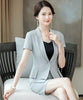 Formal OfficeLadies Grey Blazer Women Business Suits with Skirt and Jacket Sets Work Wear Uniform Business Suits OL Style