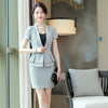 Formal OfficeLadies Grey Blazer Women Business Suits with Skirt and Jacket Sets Work Wear Uniform Business Suits OL Style
