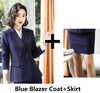 Formal Professional Uniform Designs Women Business Suits with 2 Piece Set Jackets and Skirt Ladies Office Work Wear Blazers Set